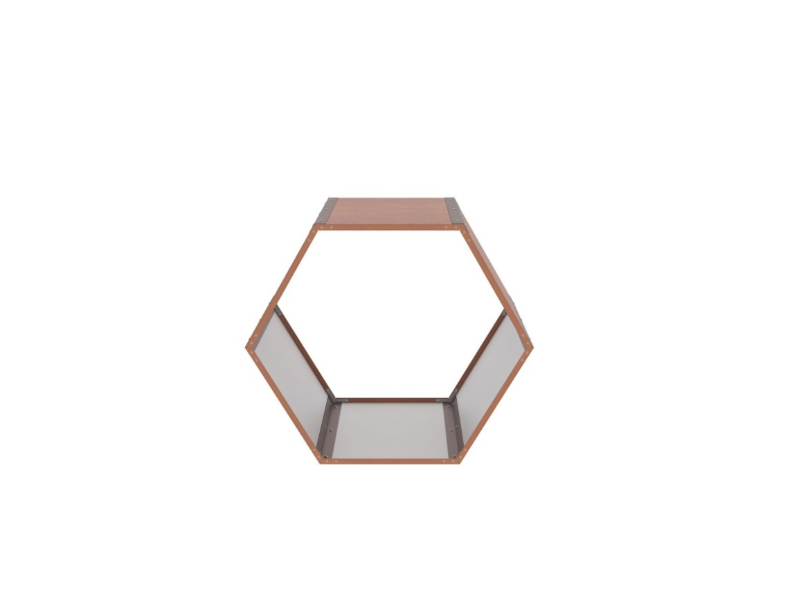 G21 Přístřešek na dřevo  HEX 53 - 92 x 60 cm, hnědý