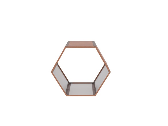 G21 Přístřešek na dřevo  HEX 53 - 92 x 60 cm, hnědý