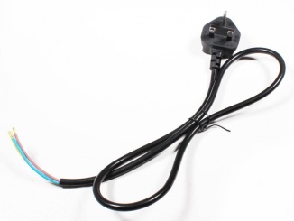 Vysoušeče rukou –  Jet Dryer Napájecí kabel - UK vidlice BS1363 (Type G) / bez konektoru, pouze kabel 3x 1,25" -černý