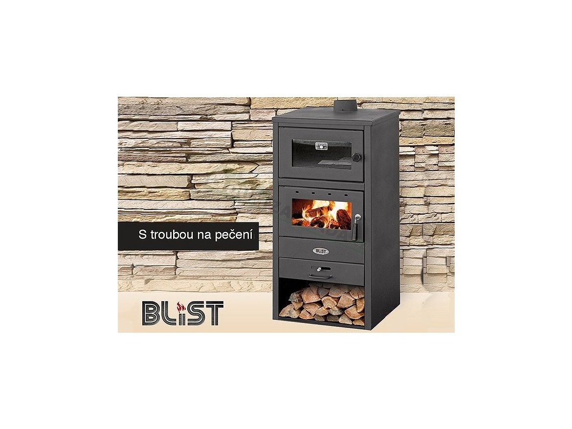 Krbová kamna s troubou na pečení Blist BR NAPOLI - 12 kW