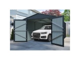Kovová garáž 3 x 6 m se sedlovou střechou Antracit Riwall PRO RMCG 20x10 Anthracite