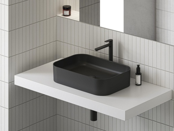 Ravak Umyvadlo Ceramic Slim R 55, bez otvoru pro baterii, bez přepadu, bílá