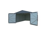 Kovová garáž 3,8 x 6 m se sedlovou střechou Antracit Riwall PRO RMCG 20x13 Anthracite
