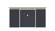 G21 Zahradní domek GRAH 483 - 340 x 142 cm, antracitový