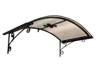 Obloukové –  Vchodová strieška Savespot Antique čierna/bronz, 160 x 90 cm