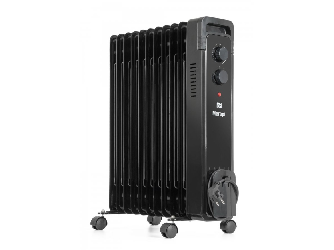 G21 Olejový radiátor  Merapi černý, 11 žeber, 2500 W