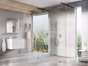 Ravak Walk-In Free Set 130, černá+transparent