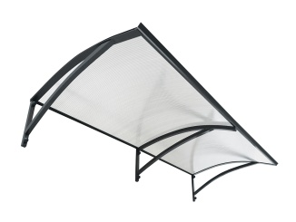 Vchodové stříšky Scobax –  Arco Pro Max čirá antracit / čirá, 160 x 90 cm
