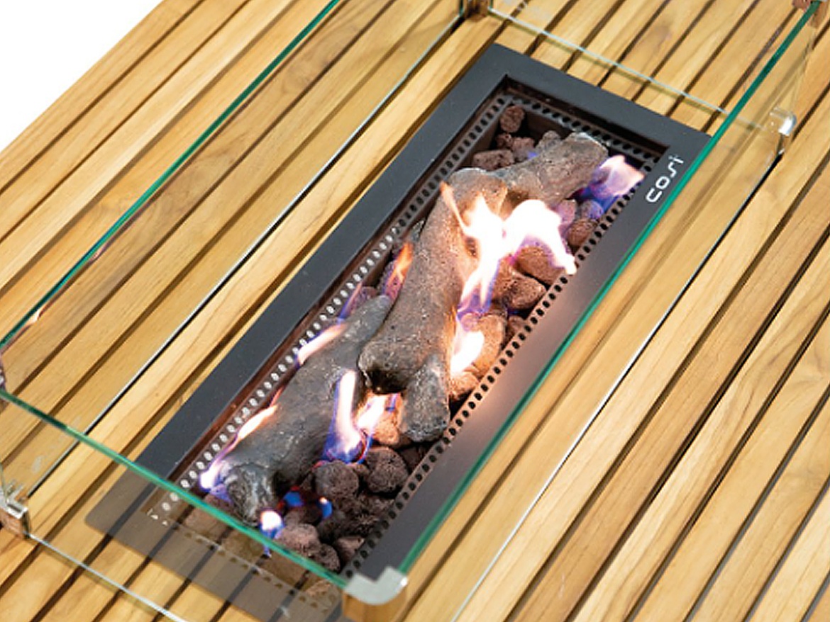 Stůl s plynovým ohništěm COSI Cosibridge 140 Wood