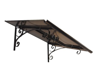 Vchodové stříšky Scobax –  Vchodová strieška Savespot Vintage čierna/bronz, 160 x 90 cm