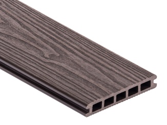 Prkna –  Terasová doska 2,5 x 14,8 x 300 cm, Dark Wood, WPC