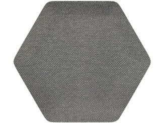 Čalouněné panely –  Luna Hexagon 6x15 cm šedá