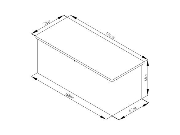 G21 Zahradní box  Denver 770 L, antracitový plechový