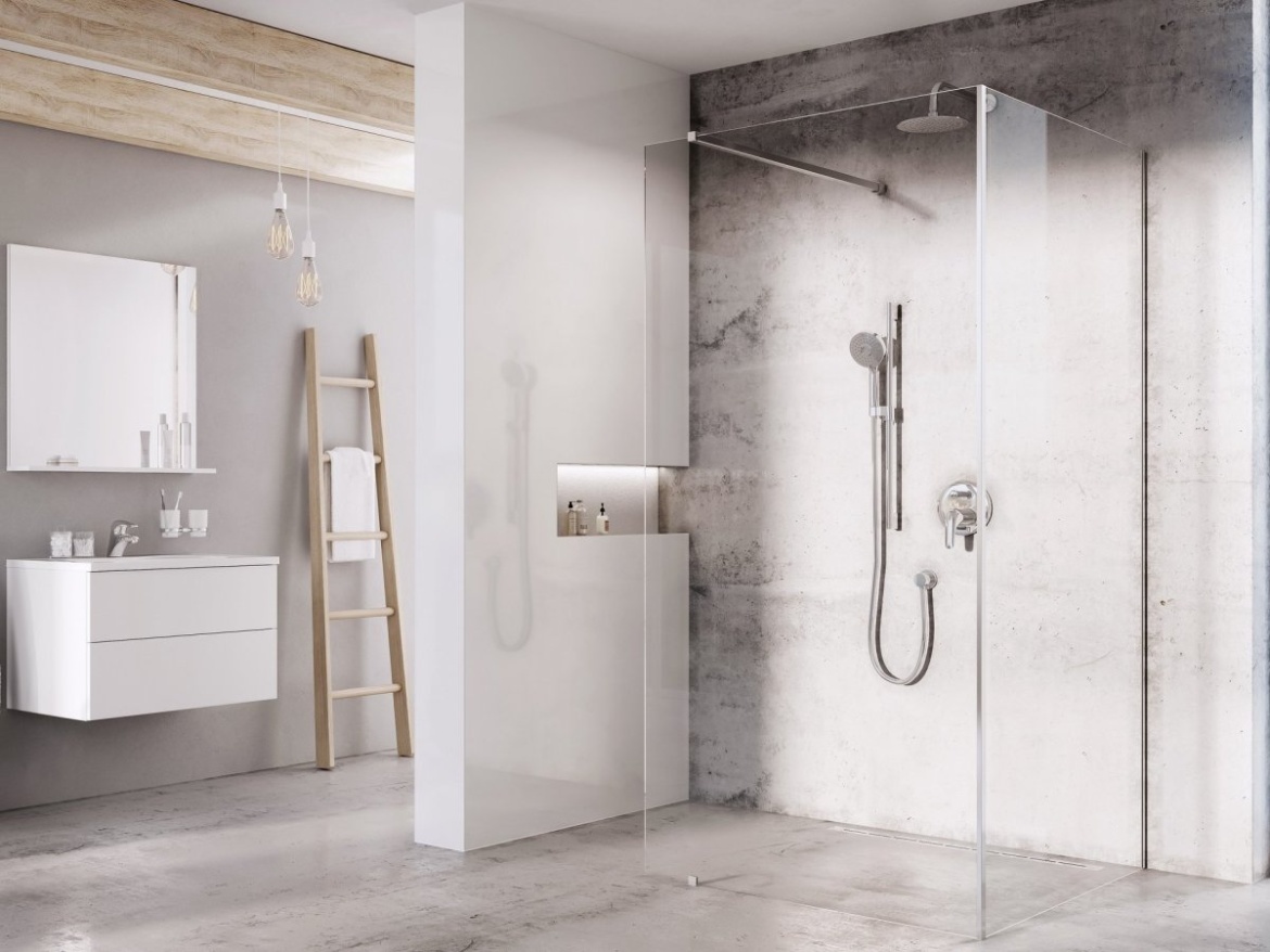 Ravak Walk-In Corner Set 120x80, lesk+transparent