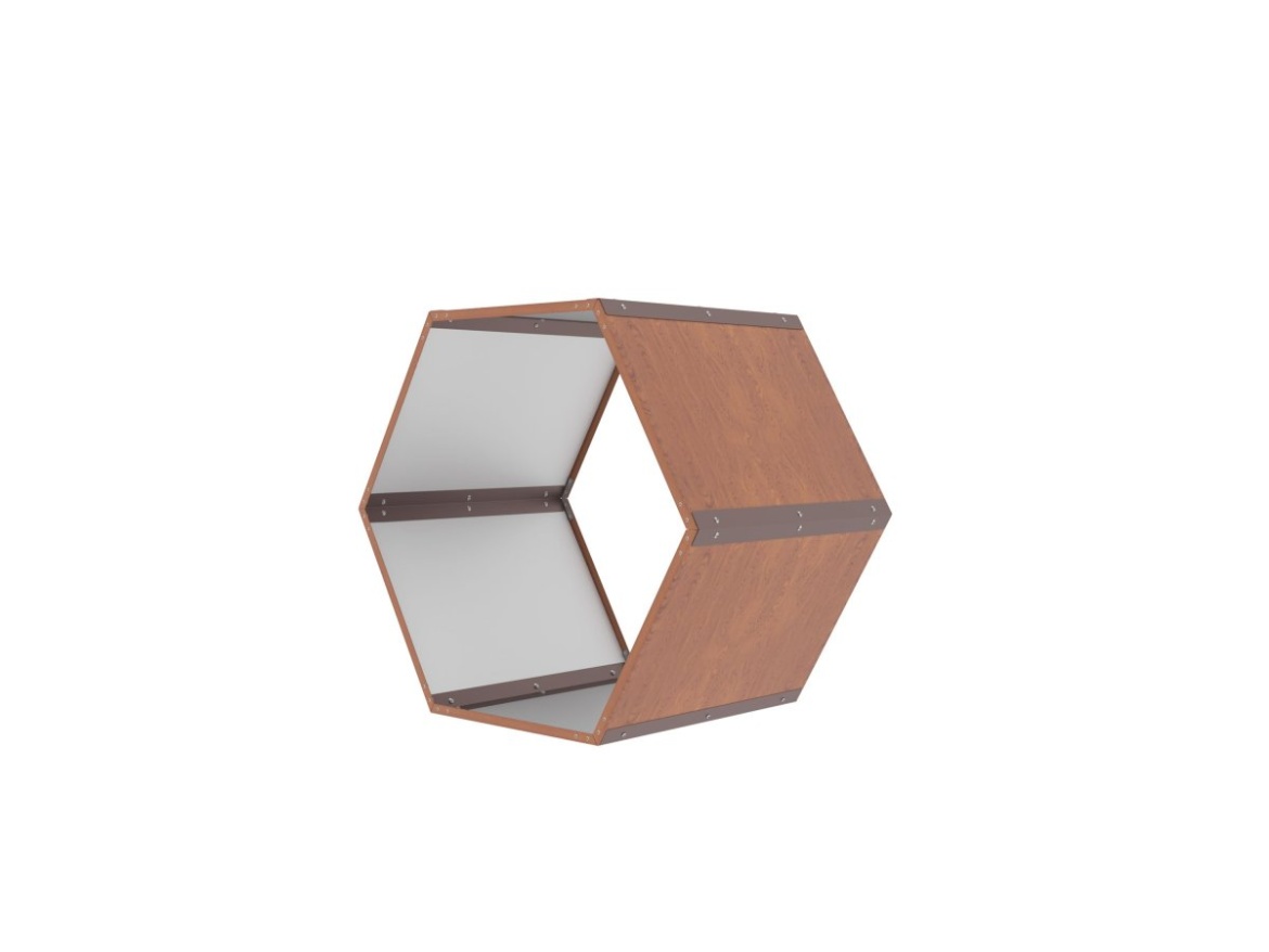 G21 Přístřešek na dřevo  HEX 53 - 92 x 60 cm, hnědý