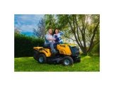 Dvouválcový travní traktor 102 cm se zadním výhozem a hydrostatickou převodovkou Riwall PRO RLT 102 HRD TWIN