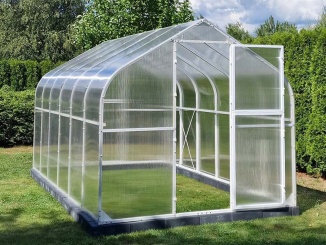 Obloukové skleníky s jeklovou konstrukcí –  Drop 3 x 6 m polykarbonát 4 mm antracit BDX00383