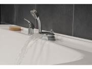 Ravak RS 025.00CR Vaňová 3-otvorová batéria se sprchovým setom, vodopád, chróm