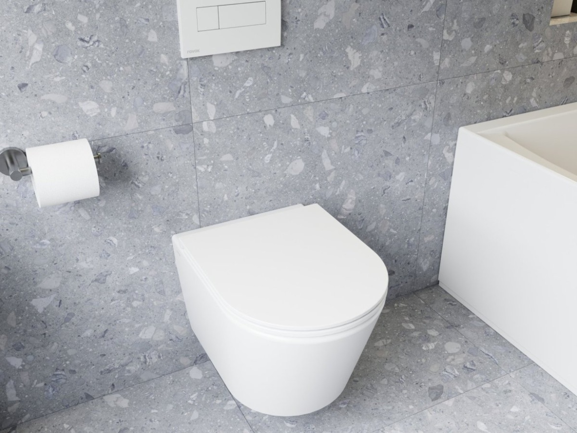 Ravak WC Flow RimOff set, závěsný, bílá