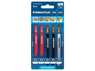 Příslušenství –  Rawlplug Sada 5 pilových listů pro přímočarou pilu