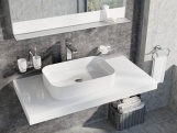 Ravak Umyvadlo Ceramic Slim R 55, bez otvoru pro baterii, bez přepadu, bílá