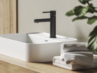 Vodovodní baterie –  Ravak NX 014.20BLM Umyvadlová stojánková baterie 190 mm, bez výpusti, černá matná