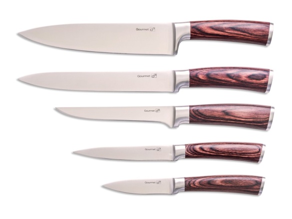 G21 Sada nožů  Gourmet Nature 5 ks + bambusový blok