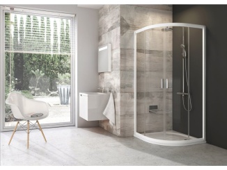 Čtvrtkruhové –  Ravak BLCP4 80x80, lesk+transparent