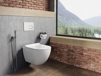 WC, bidety a pisoáry –  Ravak WC Uni Chrome RimOff, závěsný, černá