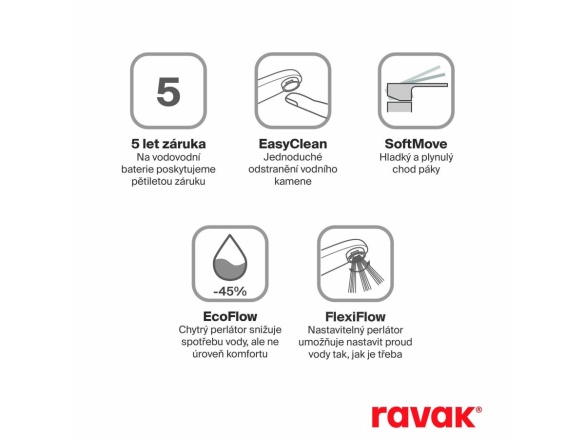 Ravak EL 019.20BLM.O1.RB07B Umývadlová podomietková batéria pre R-box, čierna matná