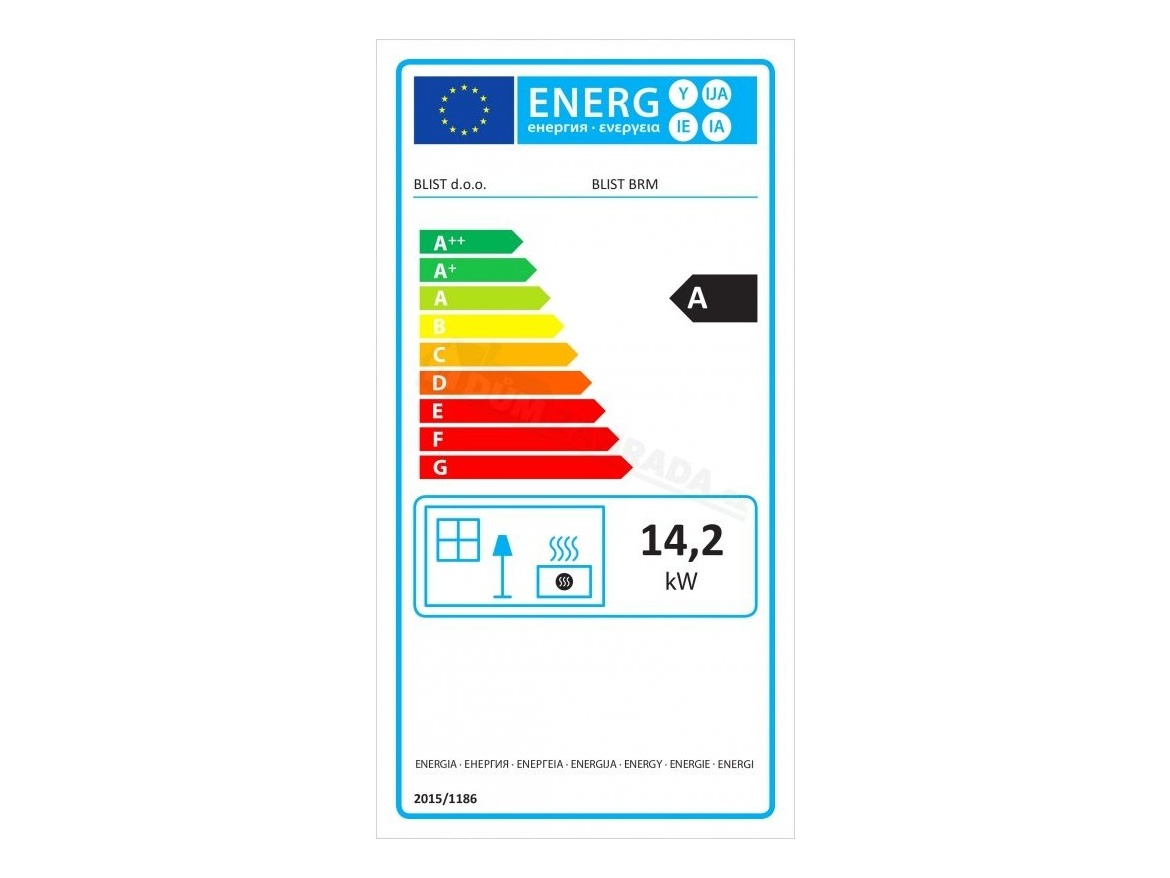 Krbová kamna s troubou na pečení Blist BRM - 14 kW