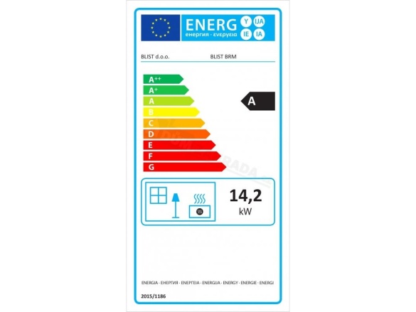 Krbová kamna s troubou na pečení Blist BRM - 14 kW