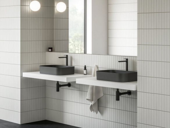 Ravak Umyvadlo Ceramic Slim R 55, bez otvoru pro baterii, bez přepadu, bílá
