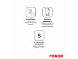 Ravak FL 022.20BLM.+S Vanová nástěnná baterie se sprchovým setem, černá matná