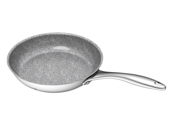 G21 Pánev  Gourmet Miracle 28 cm s poklicí, nerez/greblon