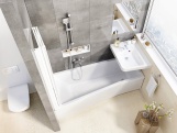 Ravak Umyvadlo BeHappy II 66,5 L, s otvorem pro baterii, s přepadem