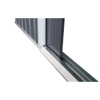 Zahradní domek kovový 2,4 x 1,7 m se sedlovou střechou Antracit Riwall PRO RMSA 6x8 Anthracite