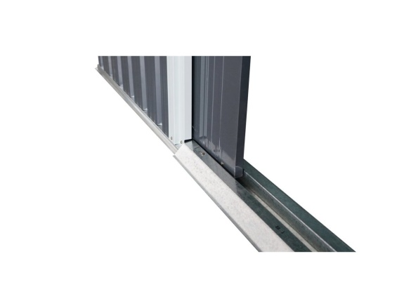 Zahradní domek kovový 2,4 x 1,7 m se sedlovou střechou Antracit Riwall PRO RMSA 6x8 Anthracite