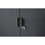 Zahradní domek kovový 2,4 x 1,7 m se sedlovou střechou Antracit Riwall PRO RMSA 6x8 Anthracite