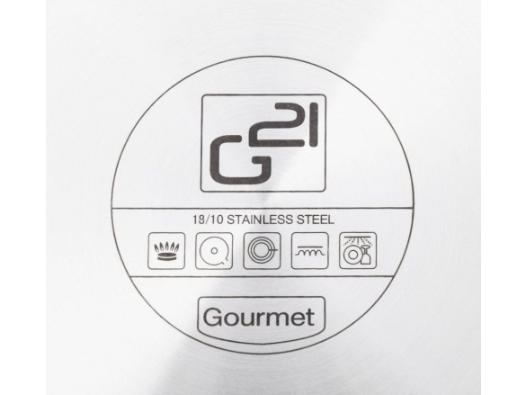 G21 Pánev  Gourmet Miracle 28 cm s poklicí, nerez/greblon