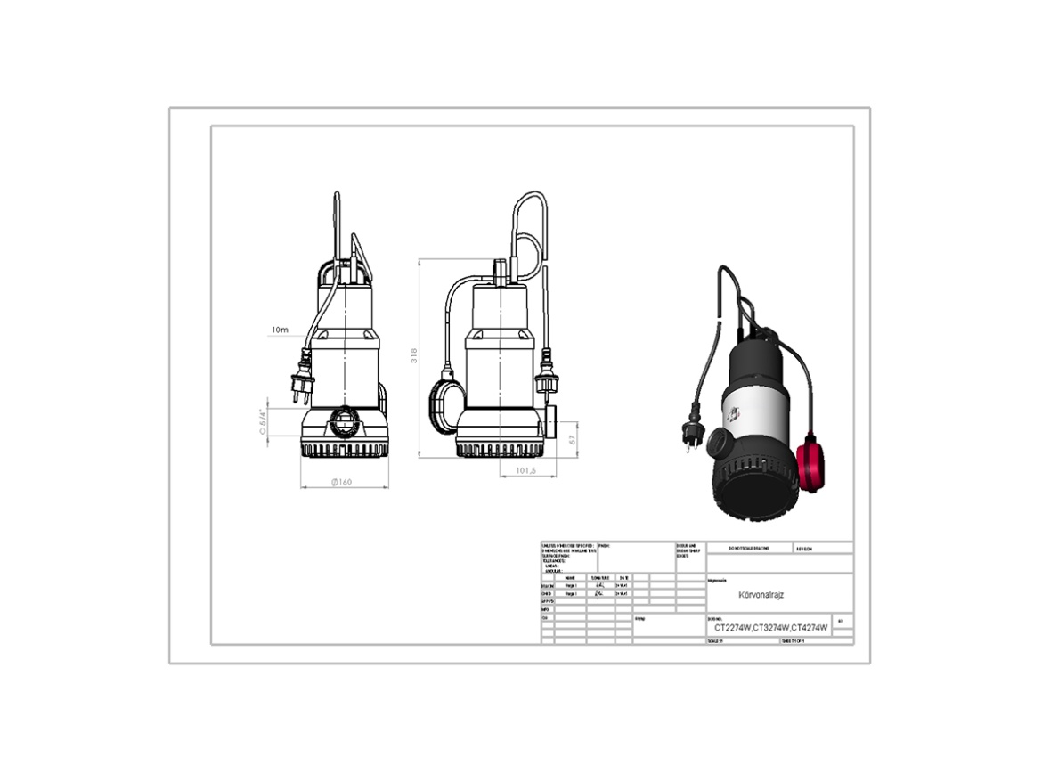 Kalové čerpadlo Elpumps CT 2274 W