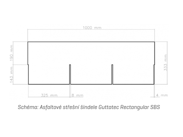 Asfaltový šindel Gutta Guttatec Rectangular SBS