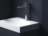 Ravak SG 015.10WHM Umyvadlová stojánková baterie 315 mm bez výpusti, bílá matná