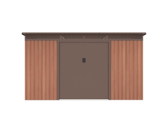 G21 Zahradní domek  GRAH 700 - 340 x 206 cm, hnědý