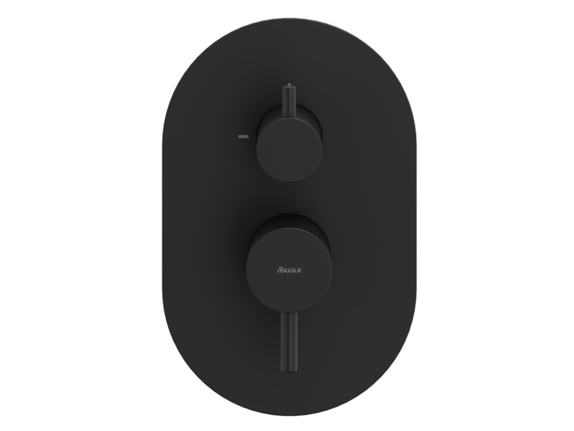 Ravak ES 065.20GB.O2.RB07E Podomietková batéria 2-cestná pre R-box, grafit kefovaný