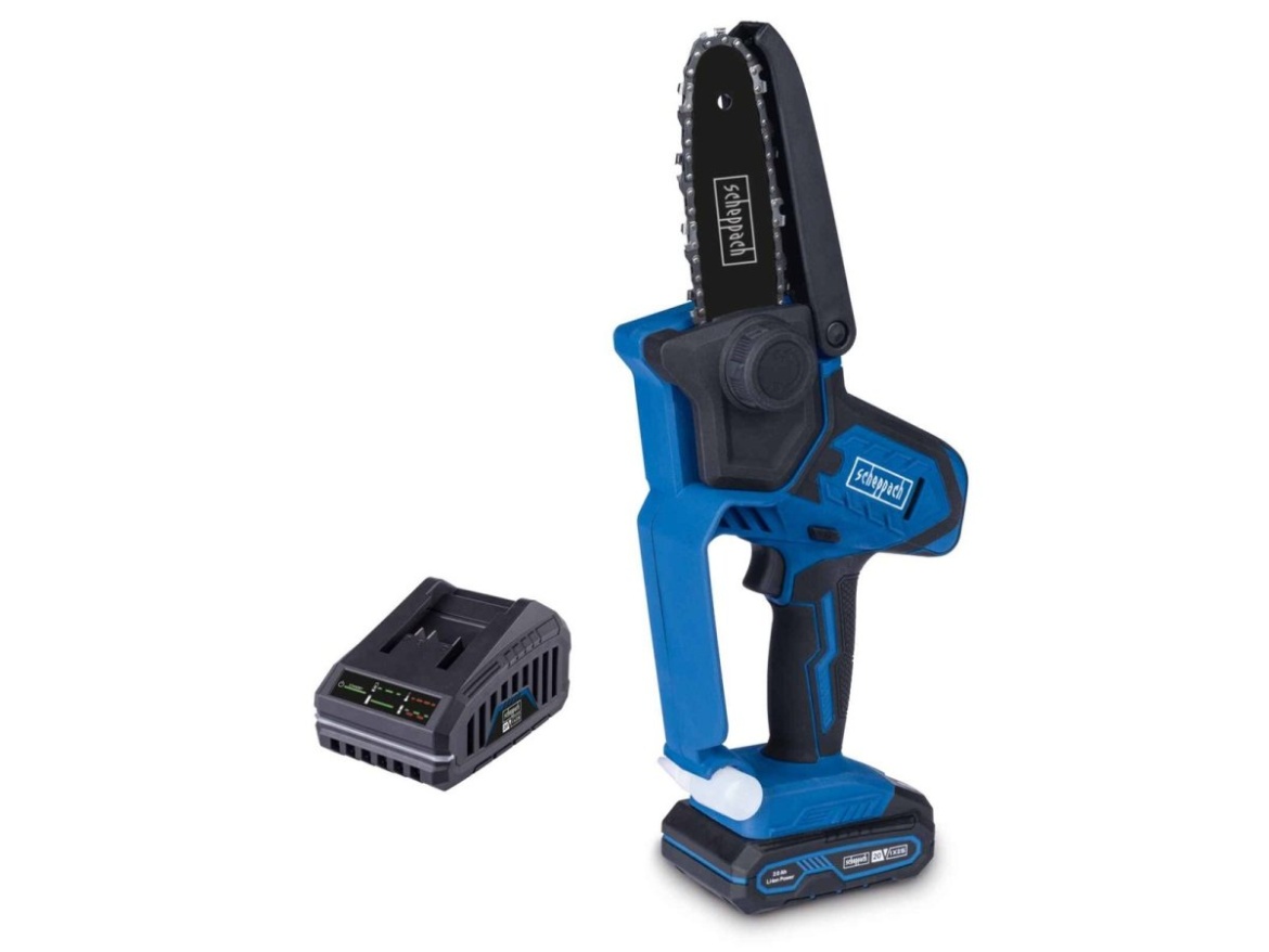20 V IXES aku prořezávací pila + 1x 2Ah baterie + nabíječka Scheppach C-PS100-X-SET
