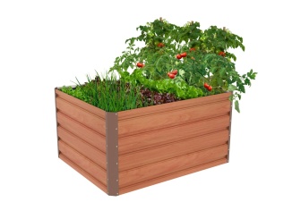 Skleníky –  G21 Vyvýšený záhon  Daisy 100 x 80 x 52 cm, plechový, hnědý