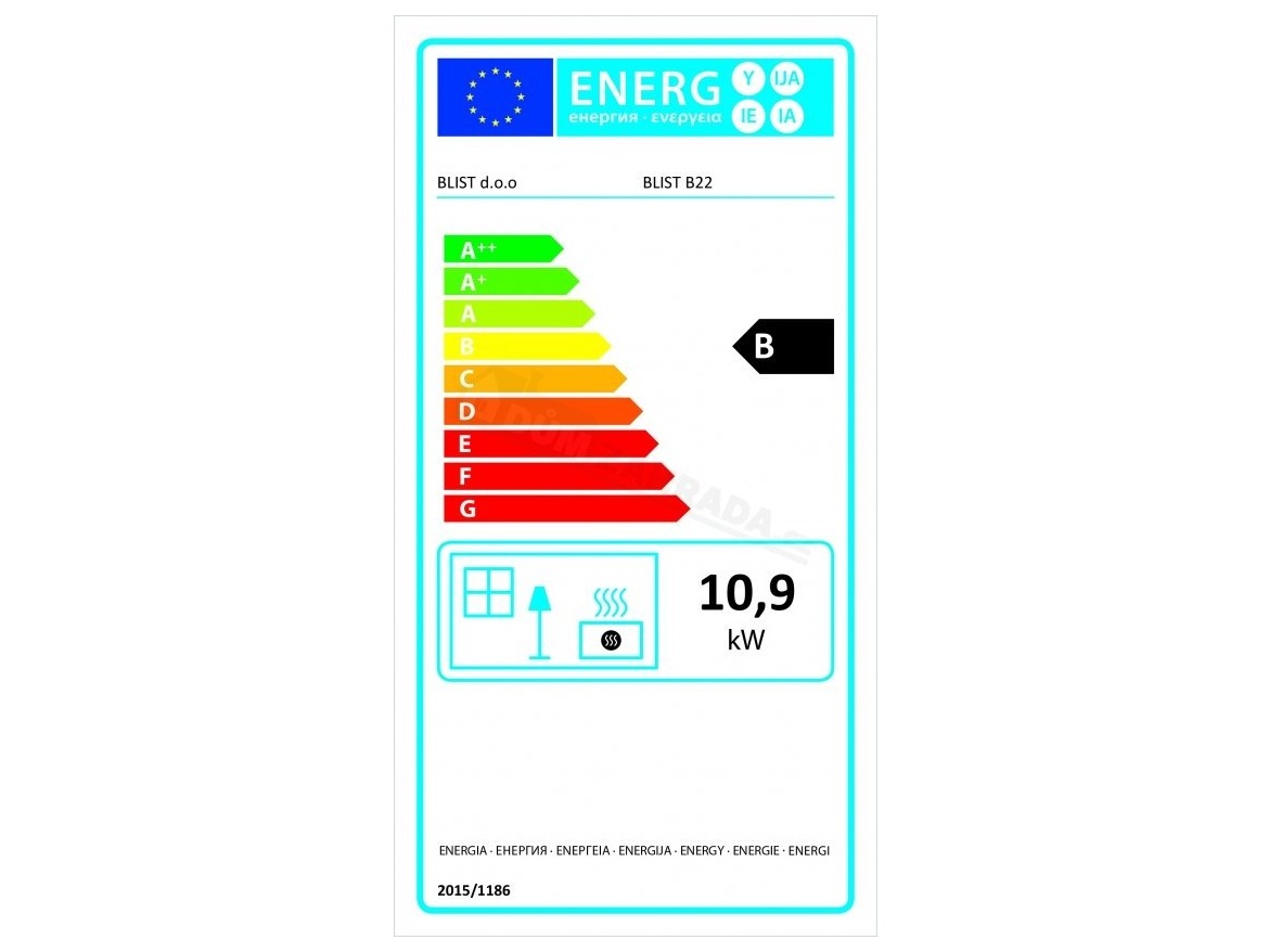Blist Krbová kamna Blist B22 - 11 kW (PADOVA) - příslušenství