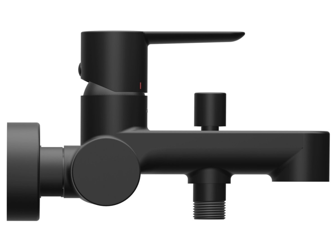 Ravak PU 022.21BLM Vaňová nástenná batéria s prepínačom, bez sprchového setu, čierna matná