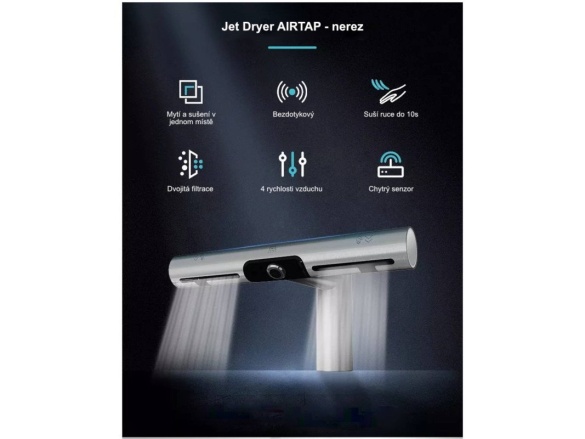Vysoušeče rukou Jet Dryer AIRTAP 2v1 - kulatá